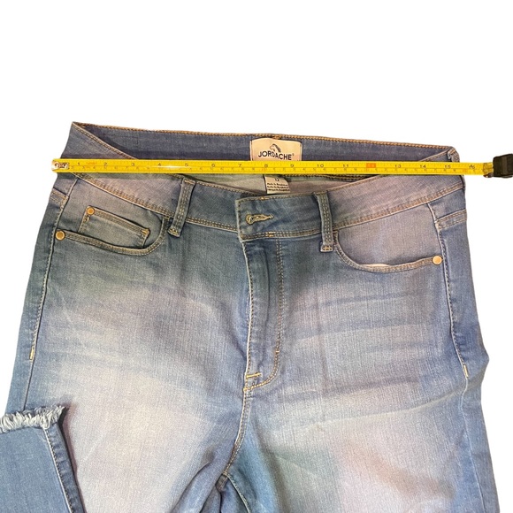 JORDACHE HIGH-WAISTED Med-Light Stretch Jeans Size12 - Picture 12 of 13